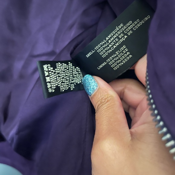 Ralph Lauren gorgeous purple suede jacket silk lining 100% authentic size 6 - Picture 6 of 8